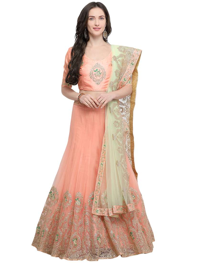 tonal embroidered a-line lehenga