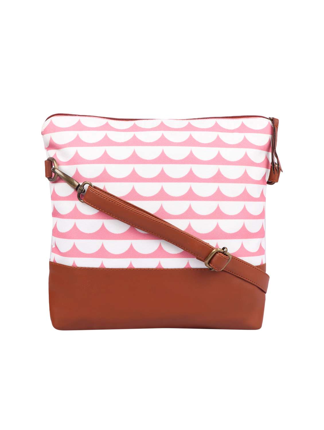 pink canvas sling bag
