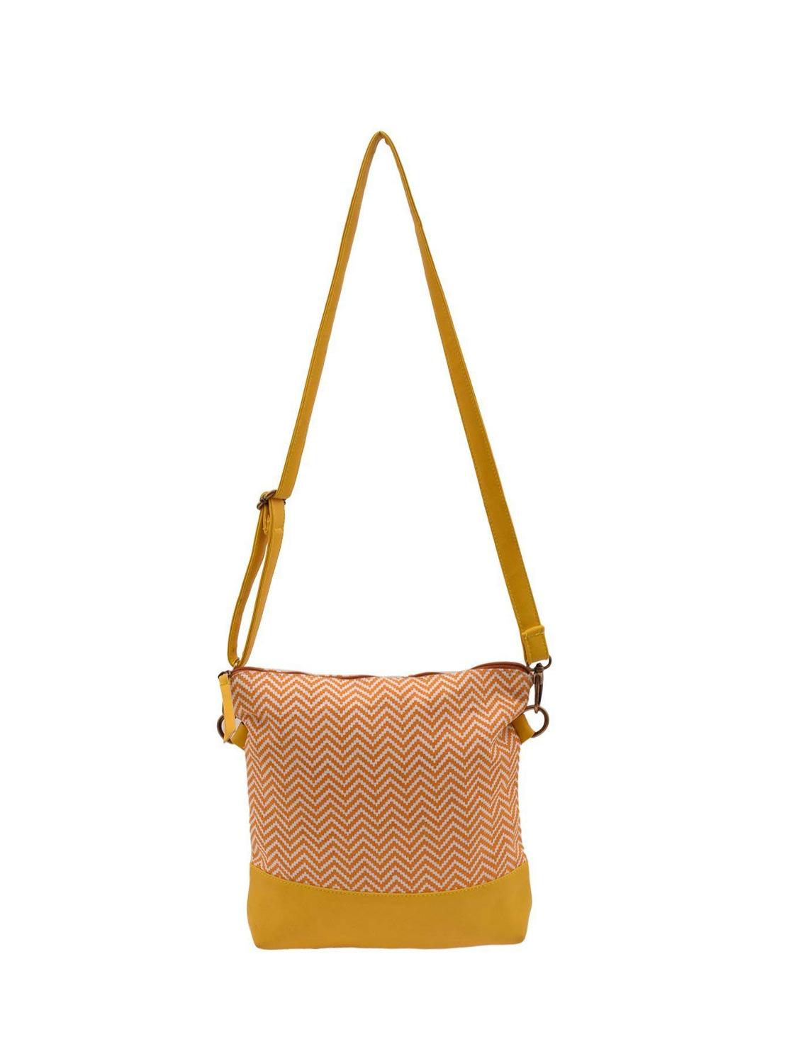 orange chevron printed sling bag - 15920759 -  Zoom Image - 0