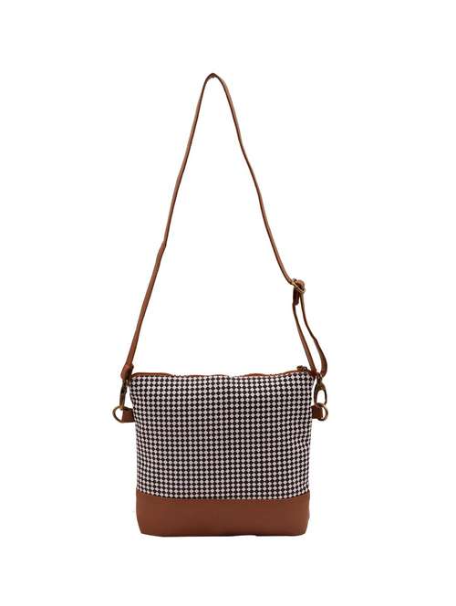 brown printed sling bag - 15920760 - Standard Image - 0