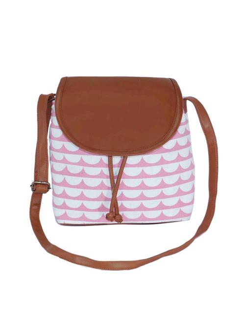 pink canvas sling bag - 15920773 - Standard Image - 0
