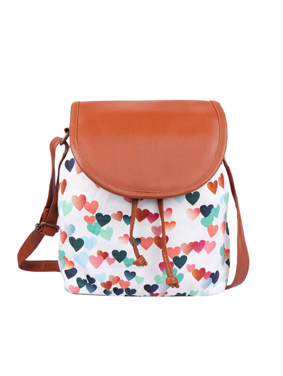 white canvas sling bag