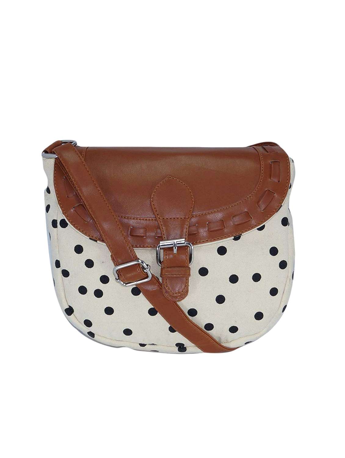 white canvas sling bag