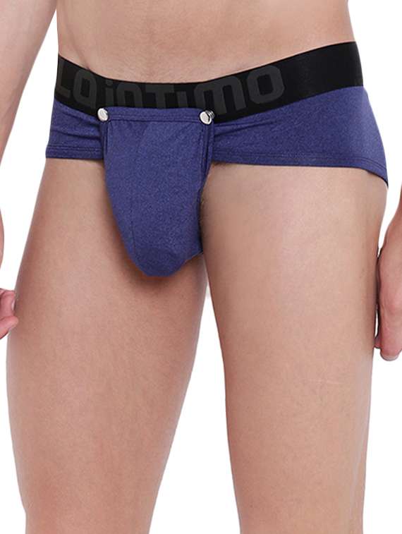 royal blue black melange cotton spandex hipster - 15921742 -  Standard Image - 1