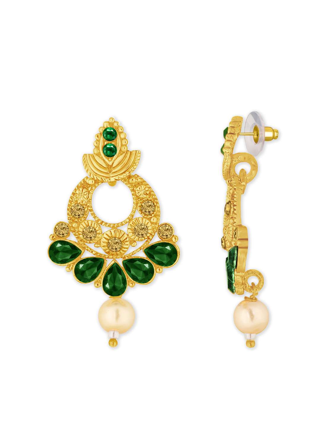 gold metal drop earring - 15922929 -  Standard Image - 1