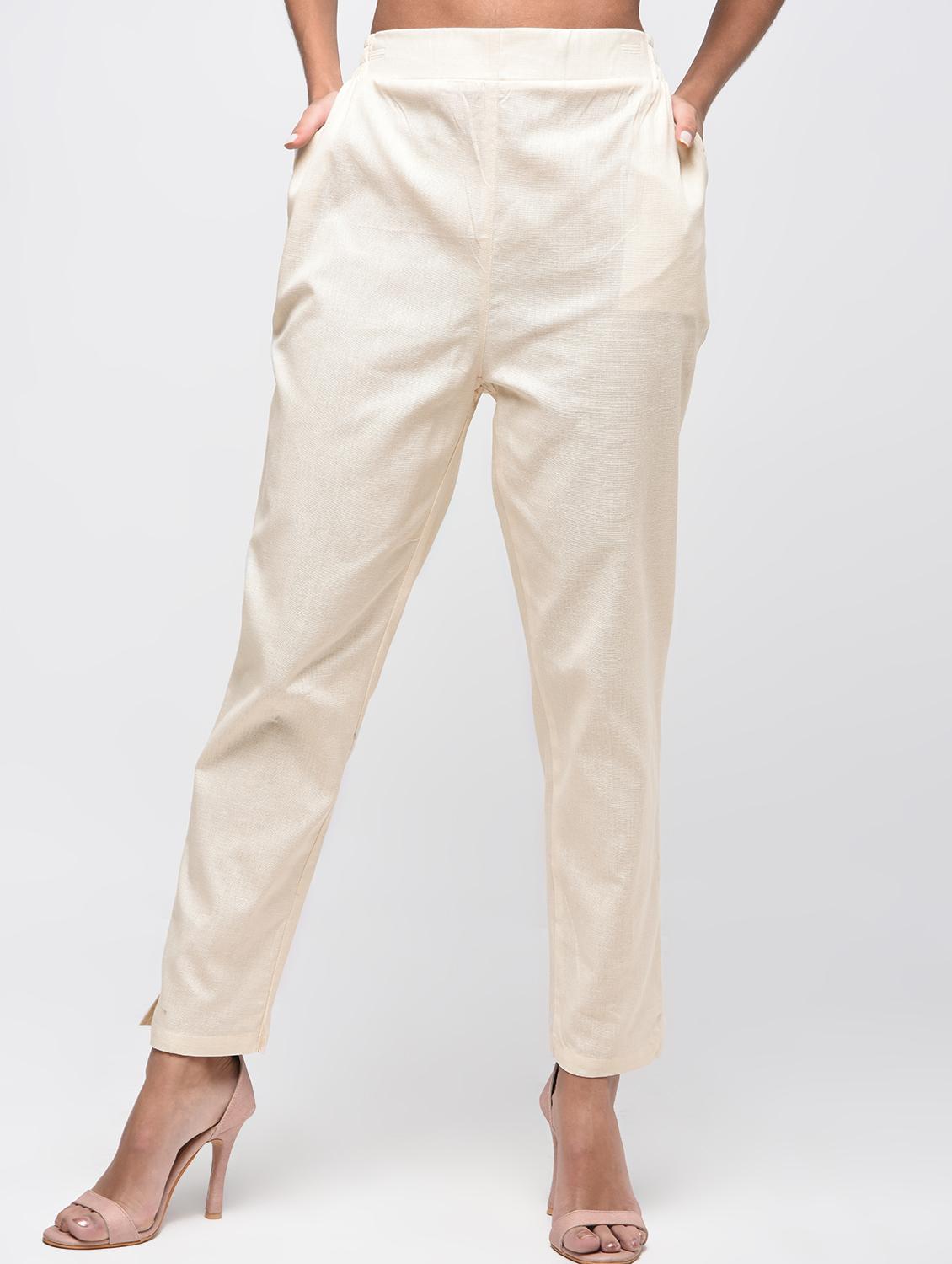 elasticated back cigarette pants - 15923477 - Standard Image - 1