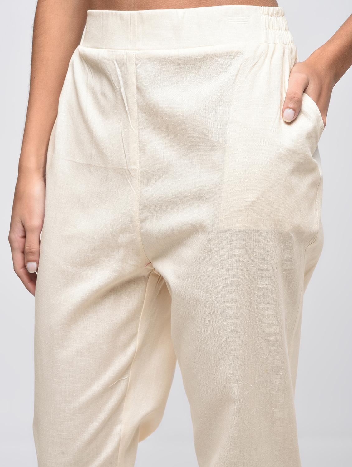 elasticated back cigarette pants - 15923477 - Standard Image - 4