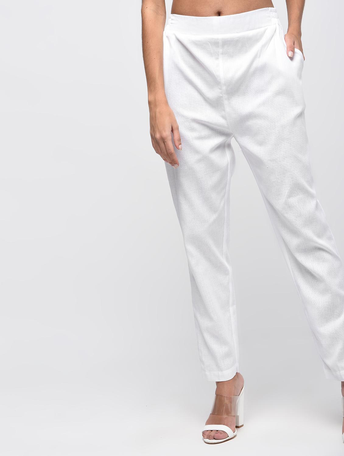 elasticated back cigarette pants - 15923478 -  Standard Image - 1