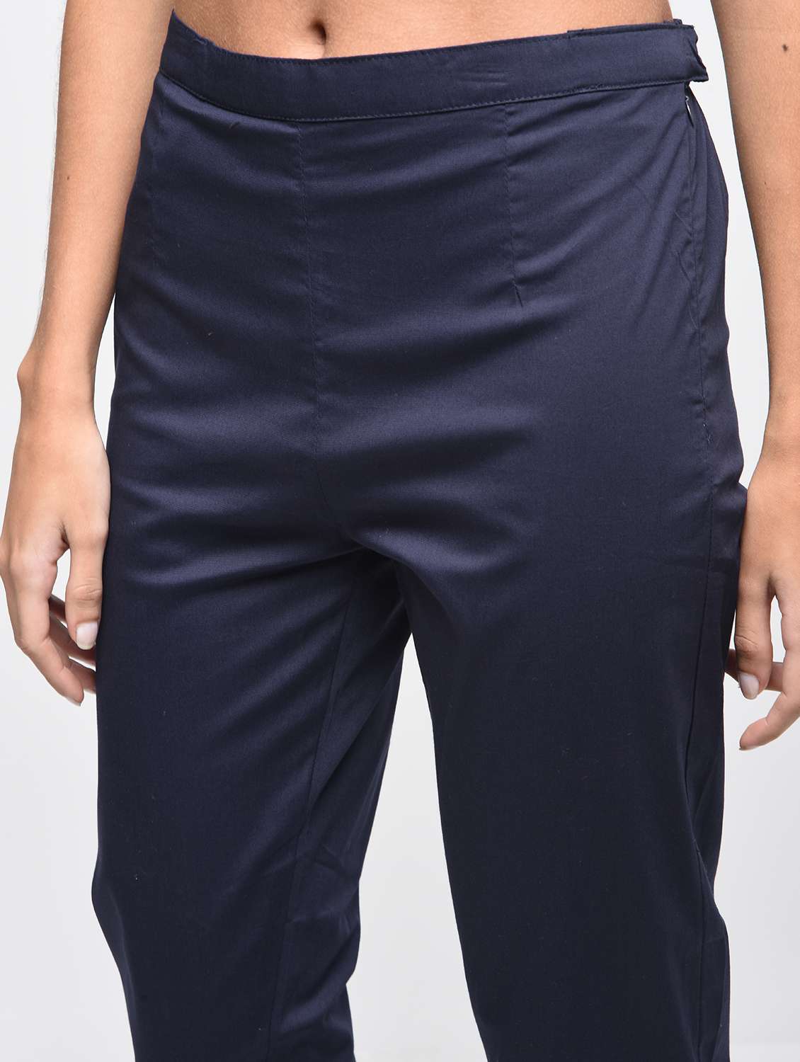 button detail flat front trousers - 15923500 -  Standard Image - 4