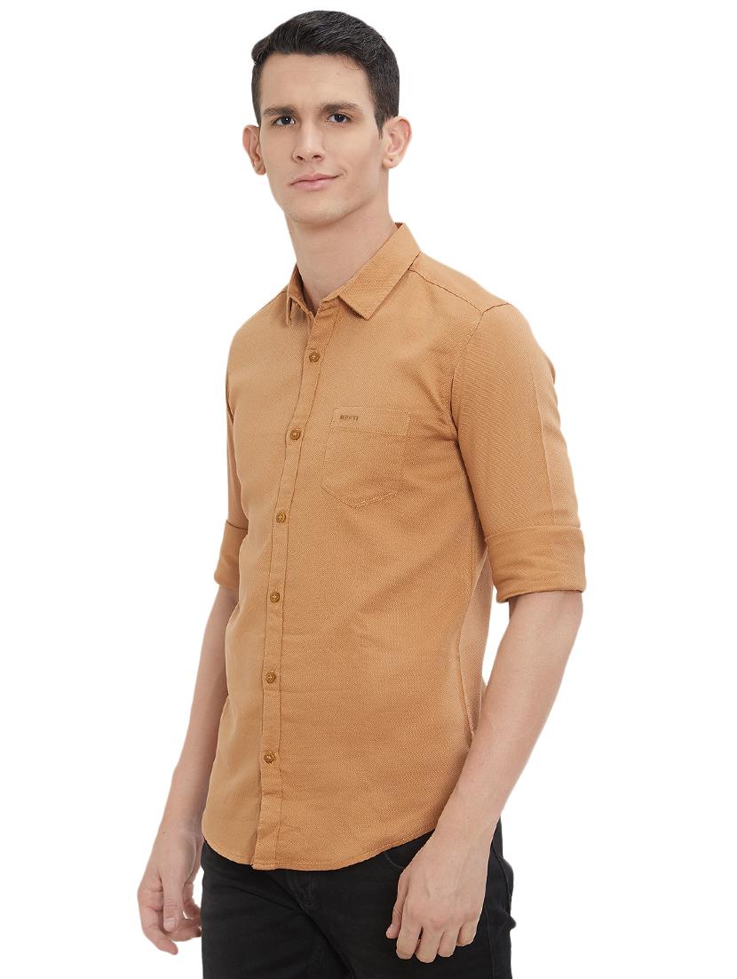 beige cotton casual shirt - 15925662 - Standard Image - 1