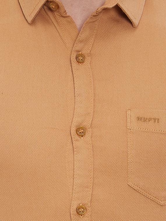 beige cotton casual shirt - 15925662 - Standard Image - 4