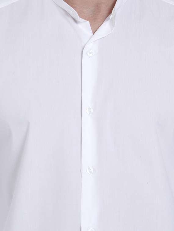 white solid casual shirt - 15925664 - Standard Image - 4