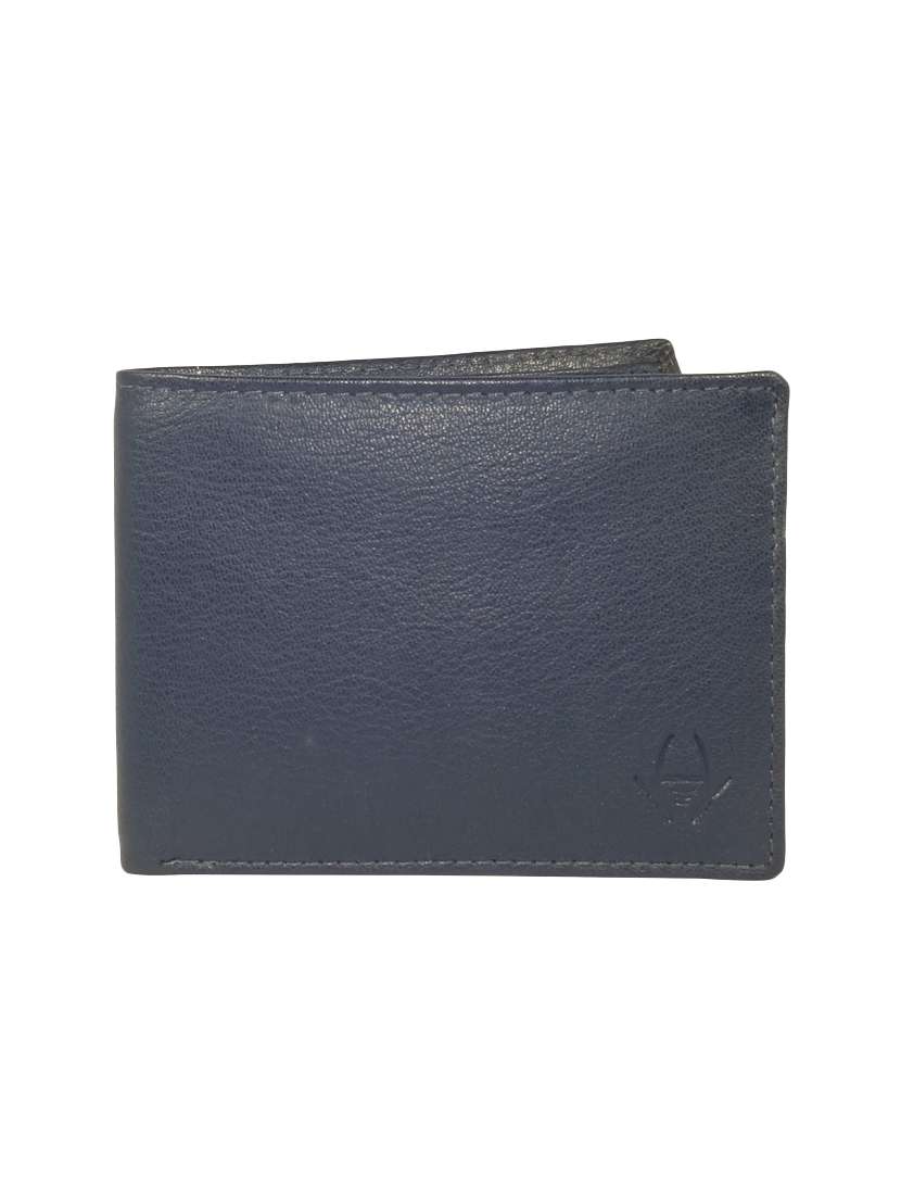 navy blue leather wallet