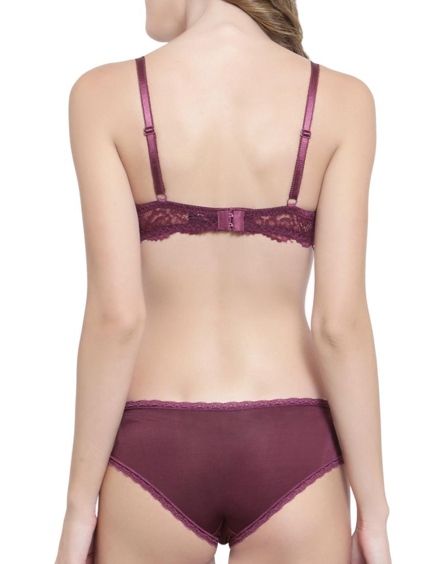 lace detail bra and panty set - 15926434 - Standard Image - 1