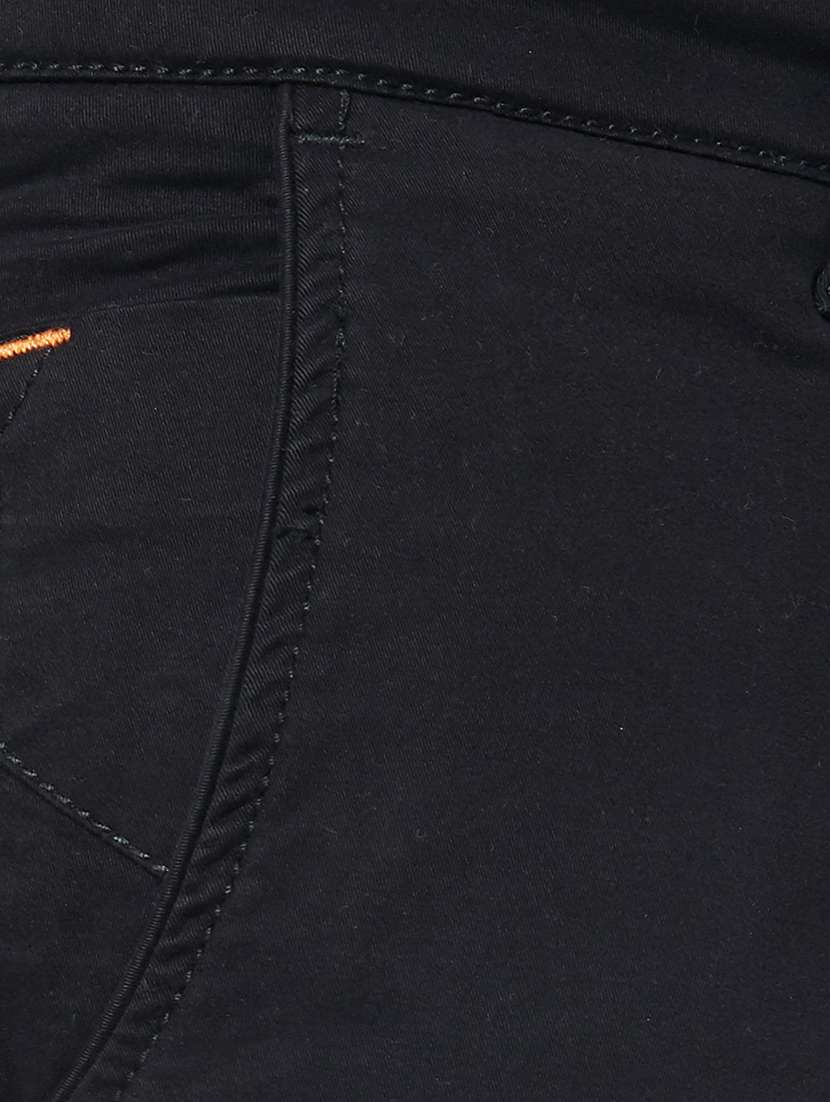 black cotton plain jeans - 15926641 - Standard Image - 4