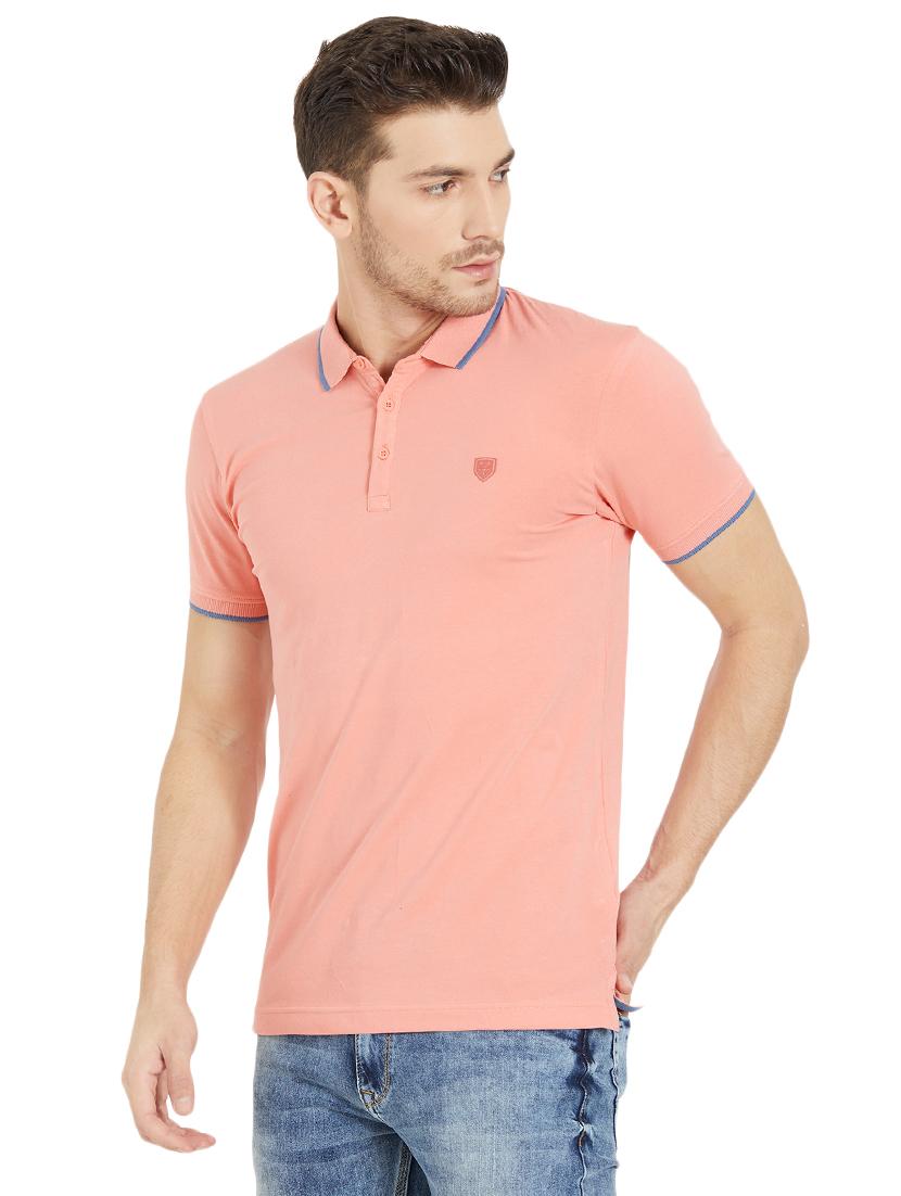 pink cotton polo t-shirt - 15926726 - Standard Image - 1