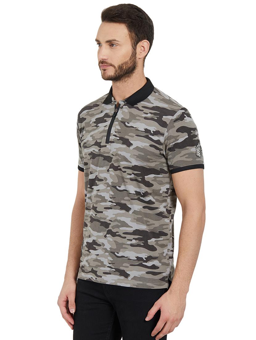 grey cotton all over print t-shirt - 15926736 - Standard Image - 1