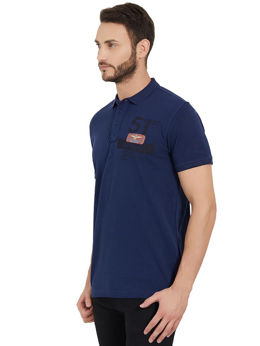 navy-blue cotton polo t-shirt - 15926744 -  Standard Image - 1