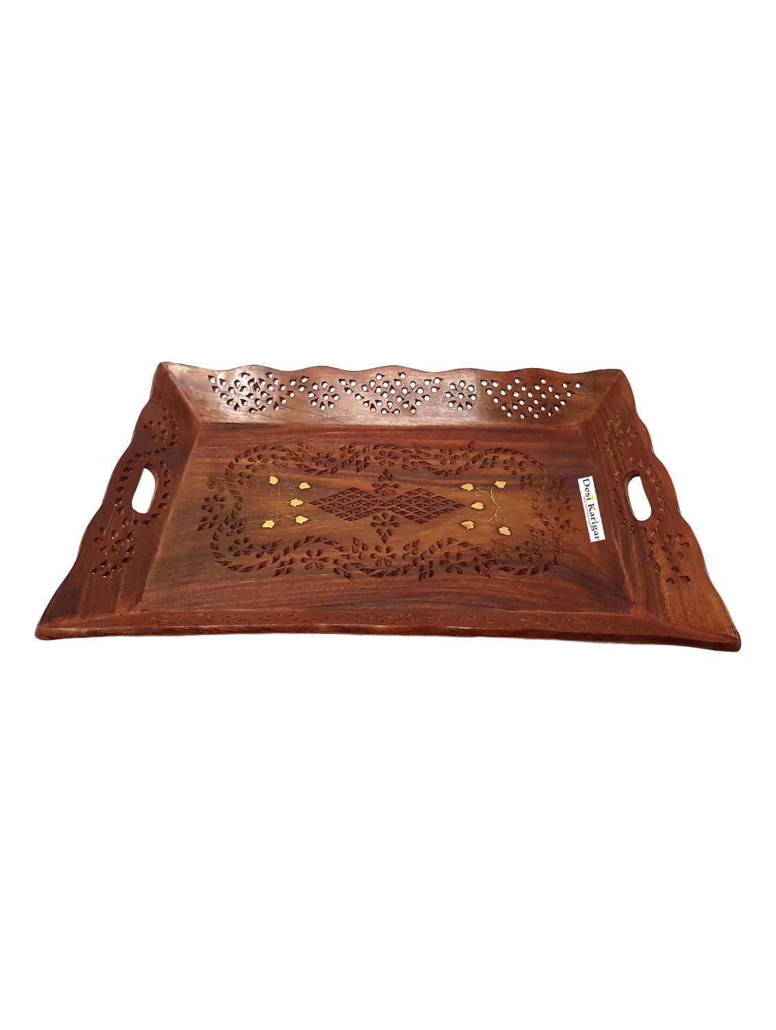 rectangular designer edge tray