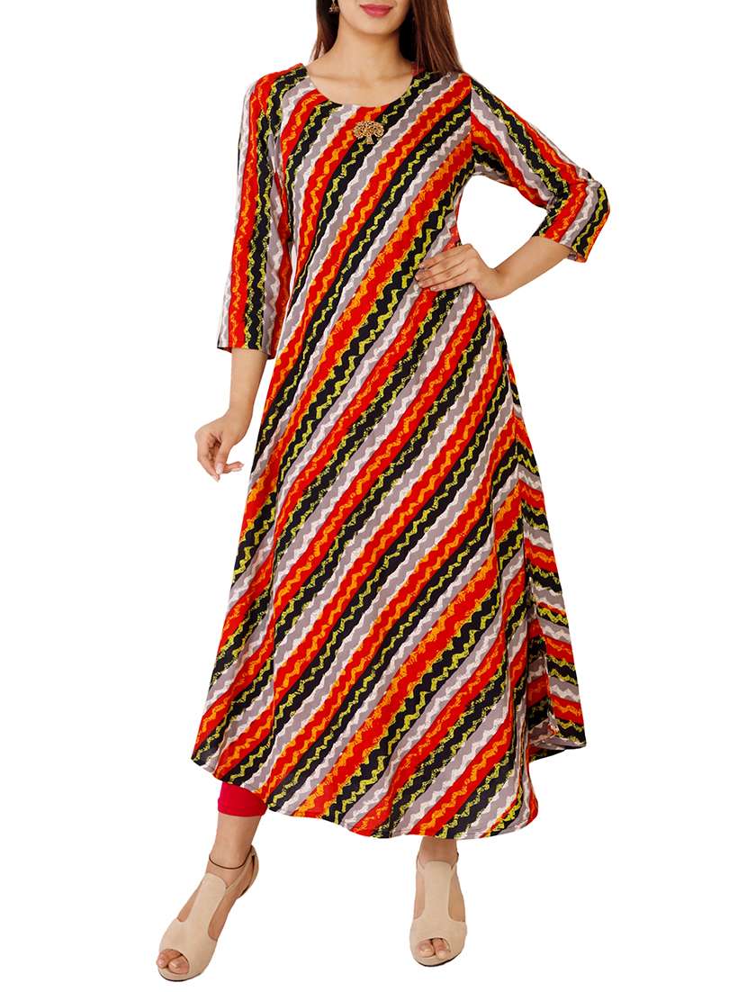 a-line chevron kurta