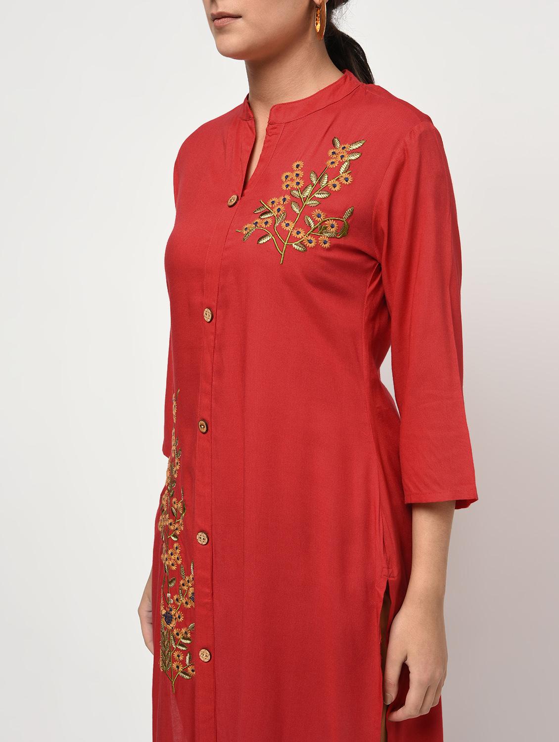 women's straight kurta - 15931430 - Standard Image - 4