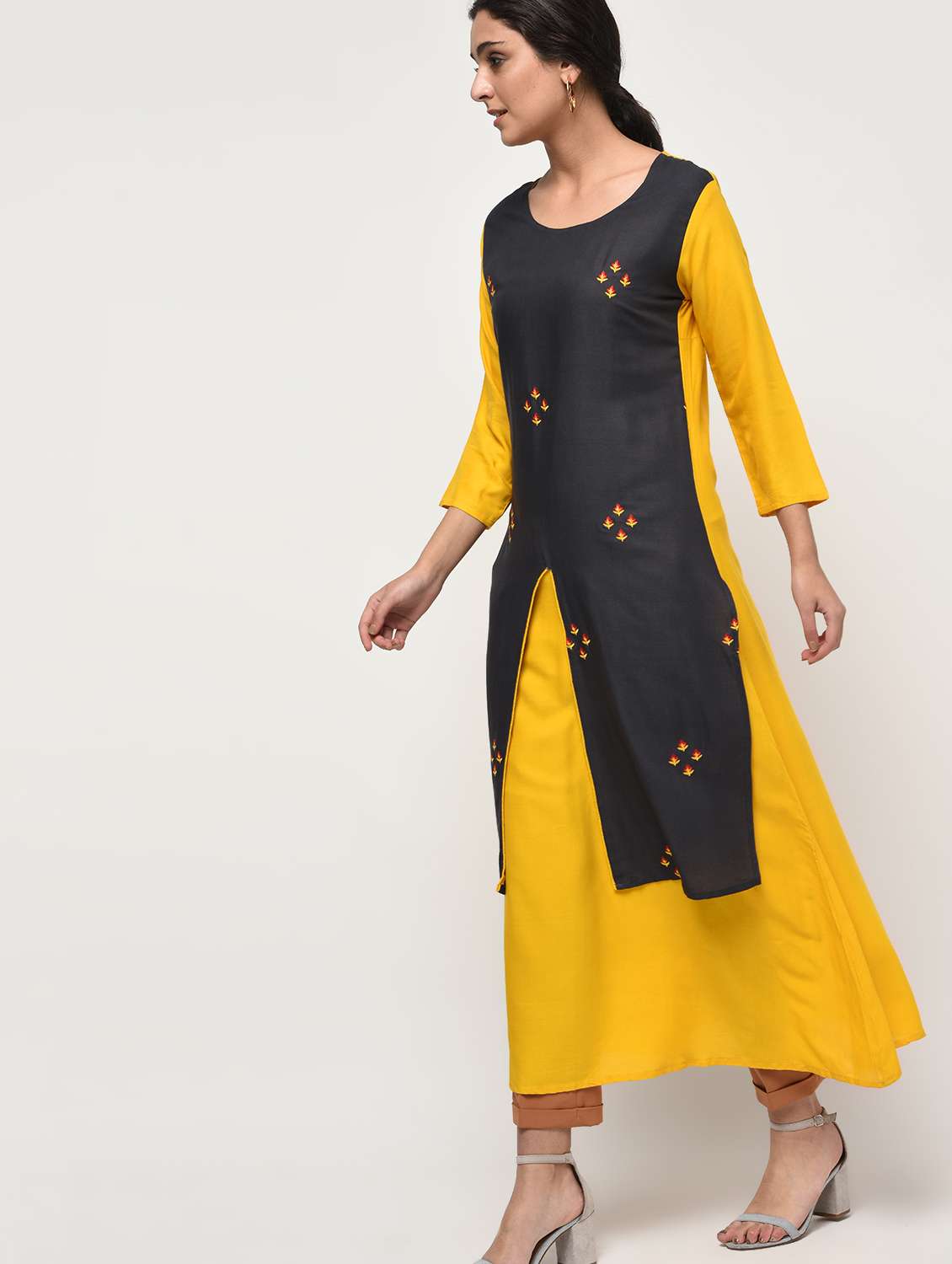 women's layered kurta