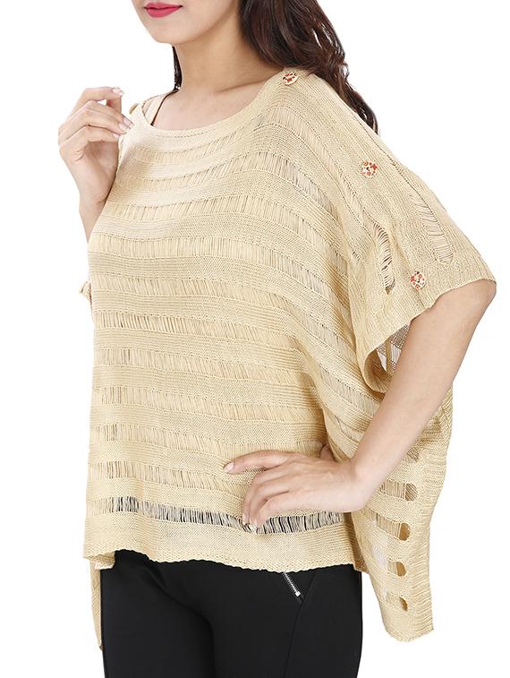 button detail knitted top - 15931462 -  Standard Image - 1