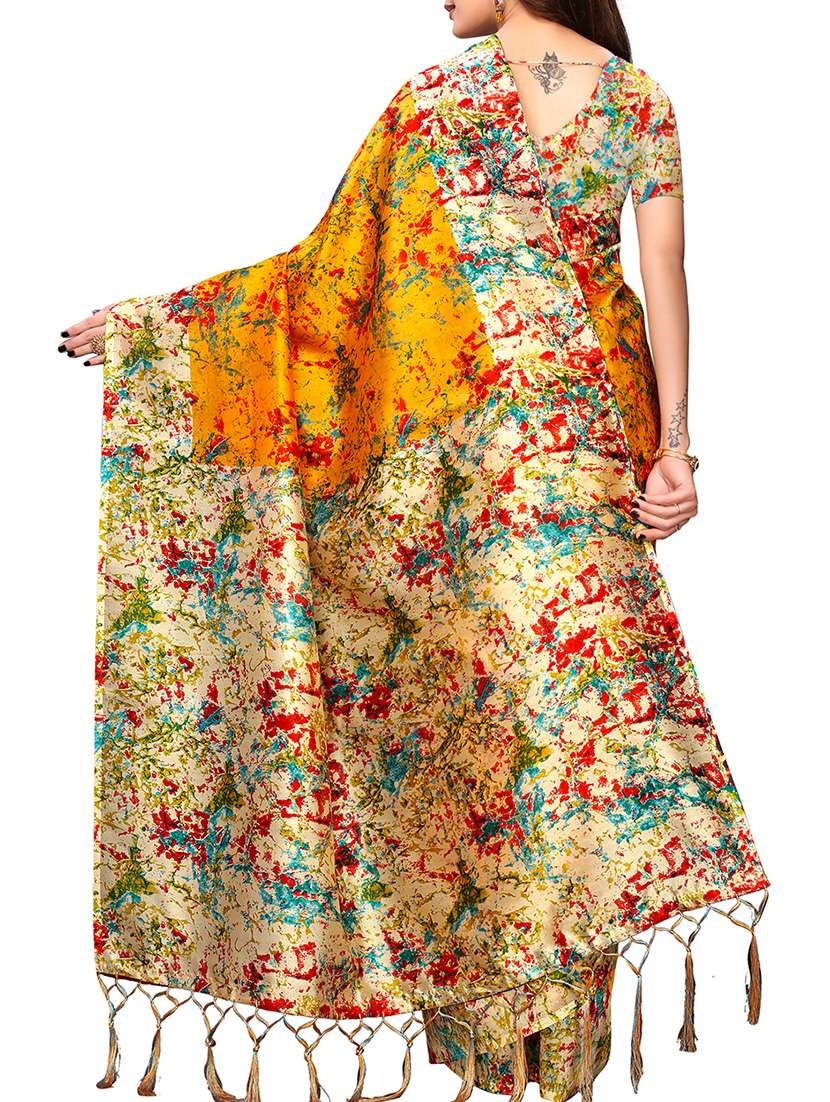 abstract printed mysore silk saree with blouse - 15932578 -  Standard Image - 1