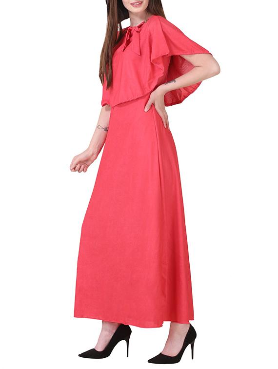 eyelet detail overlay maxi dress - 15933099 -  Standard Image - 1