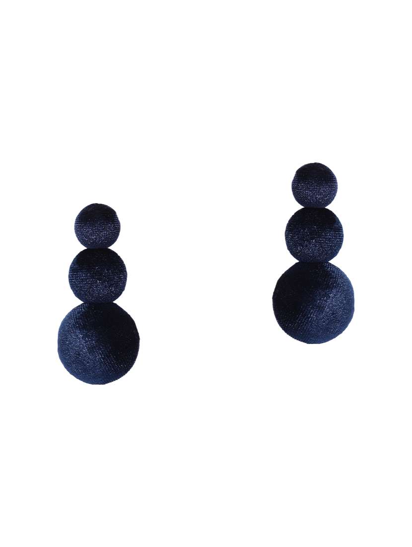 blue brass drop earring