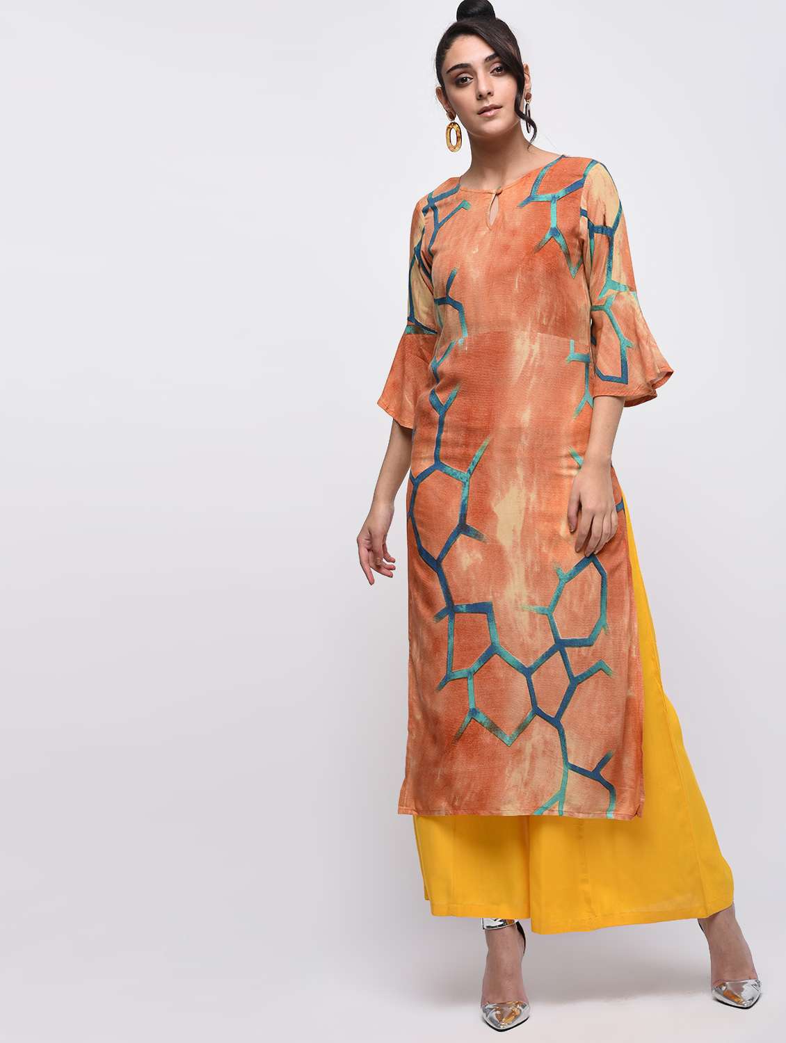 key hole straight kurta