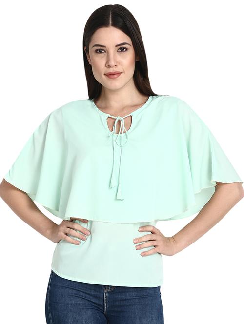 women's straight tie-up neck top - 15933736 -  Standard Image - 0