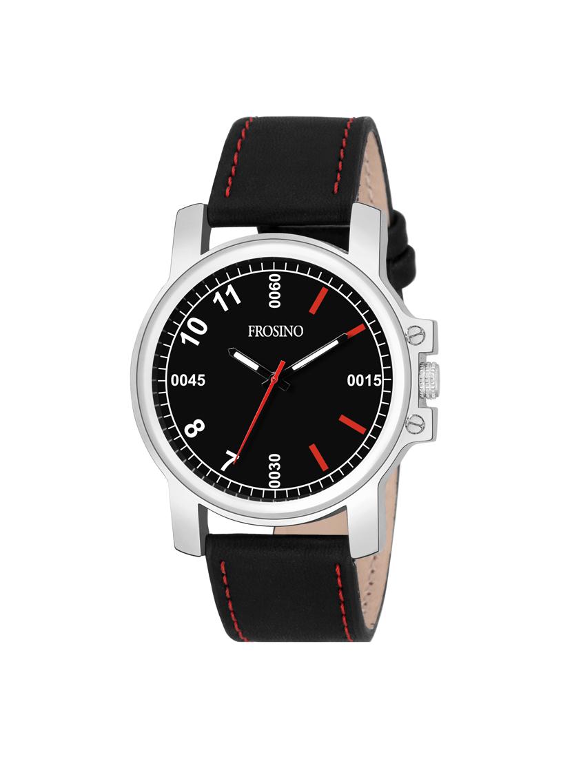 black mens fashion analog watch