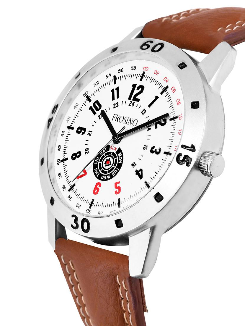 frosino brown strap analog watch for boys and men - 15933772 - Standard Image - 1