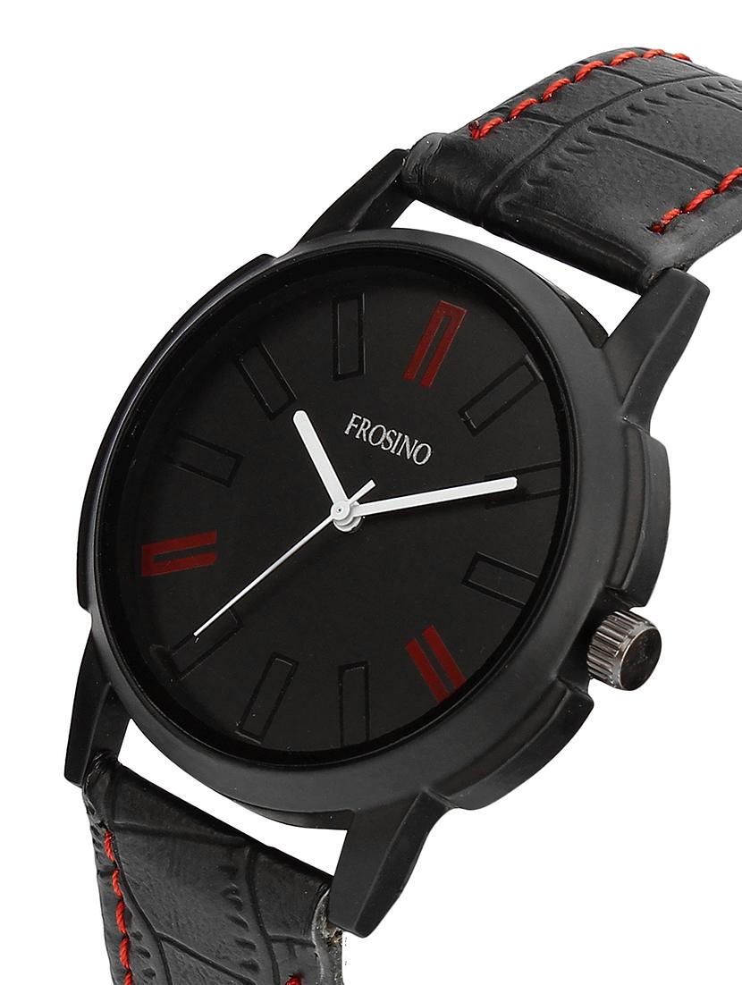 frosino black strap analog watch for boys and men - 15933775 -  Standard Image - 1