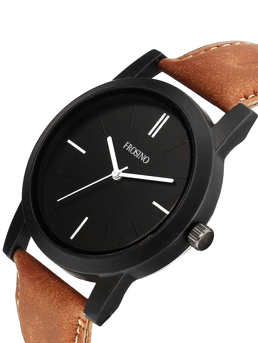 frosino beige strap analog watch for boys and men - 15933776 - Standard Image - 1