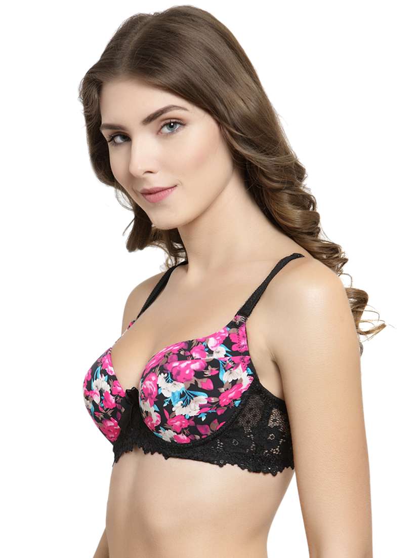 lace detail floral t-shirt bra - 15935098 -  Standard Image - 1