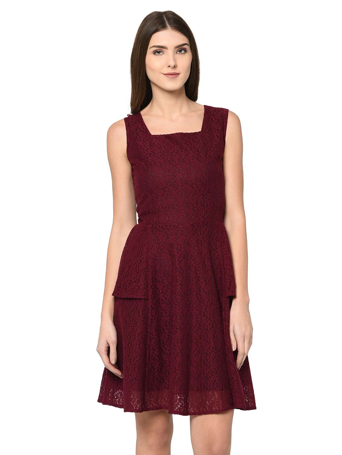 women's fit & flare self design dress