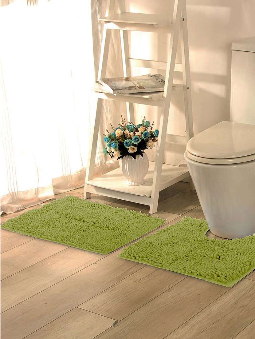 lushomes chenille olive green thick and fluffy 2200 gsm bathmat