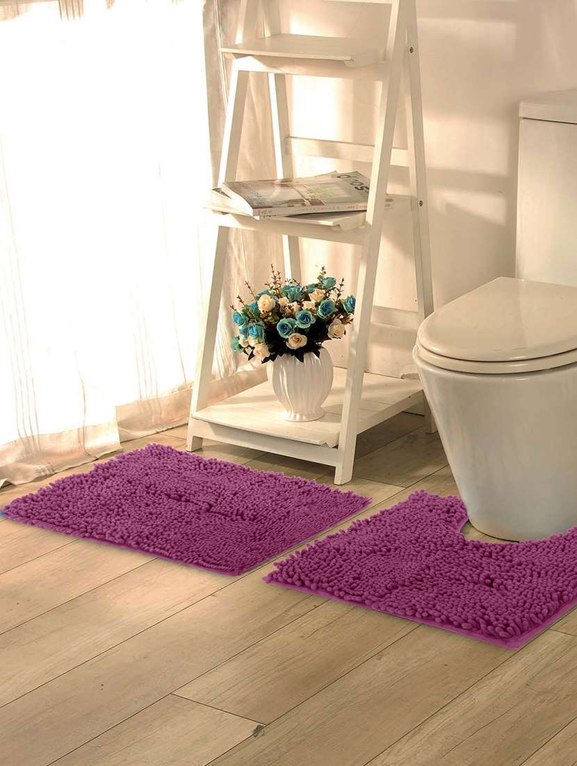 lushomes chenille amethyst thick and fluffy 2200 gsm bathmat