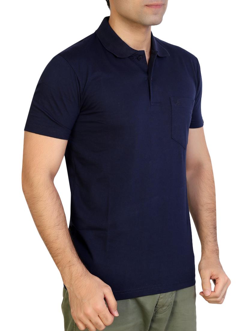 men solid polo neck t-shirt - 15942194 -  Standard Image - 1