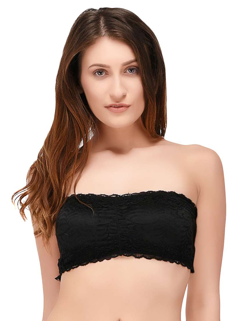 criss cross back laced tube bra