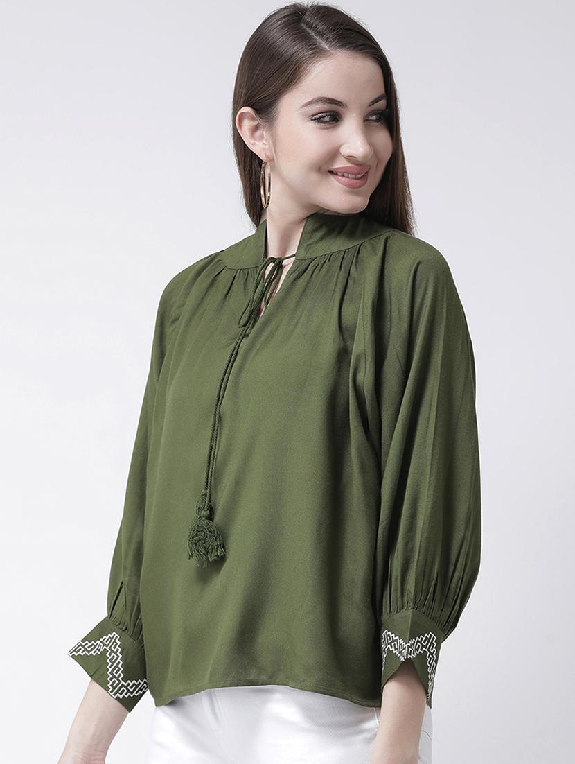 tie up gathered top - 15944604 - Standard Image - 1