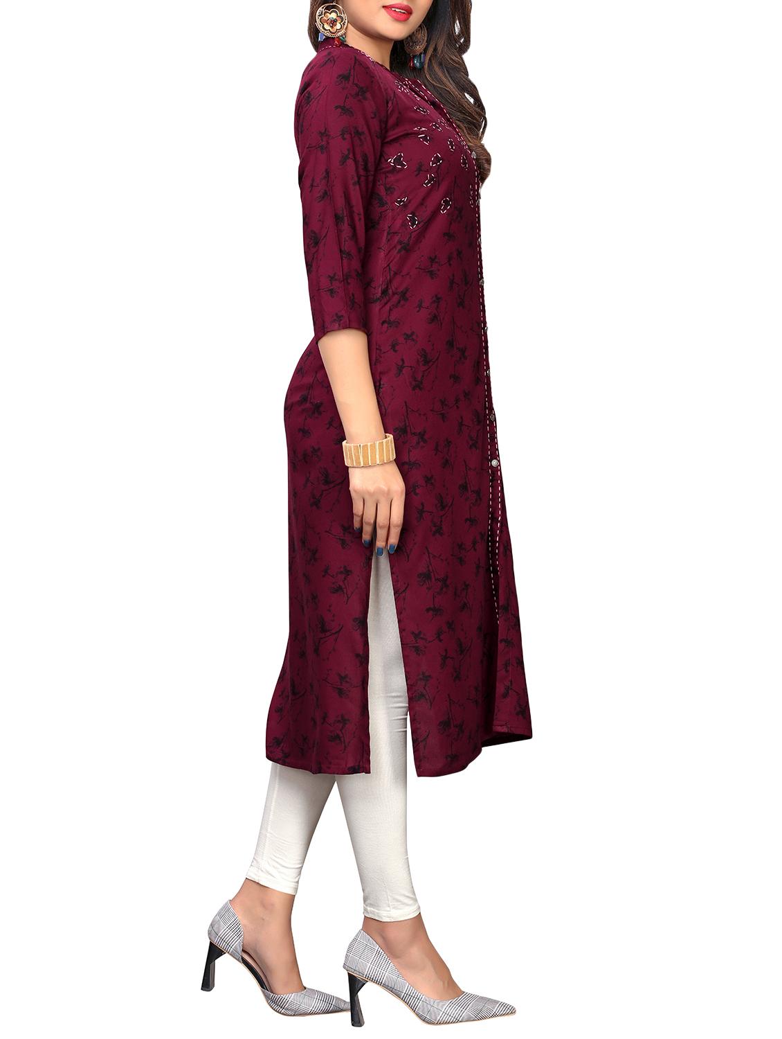 women's front slit kurta - 15945451 - Standard Image - 1