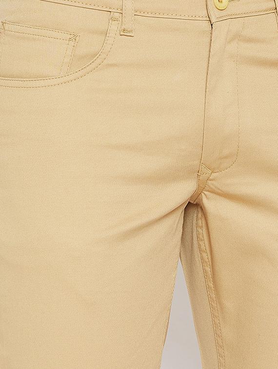 beige cotton blend chinos - 15945632 - Standard Image - 4