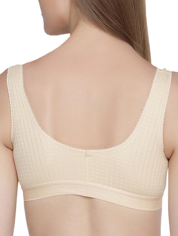 floral patch solid bra - 15946670 - Standard Image - 1