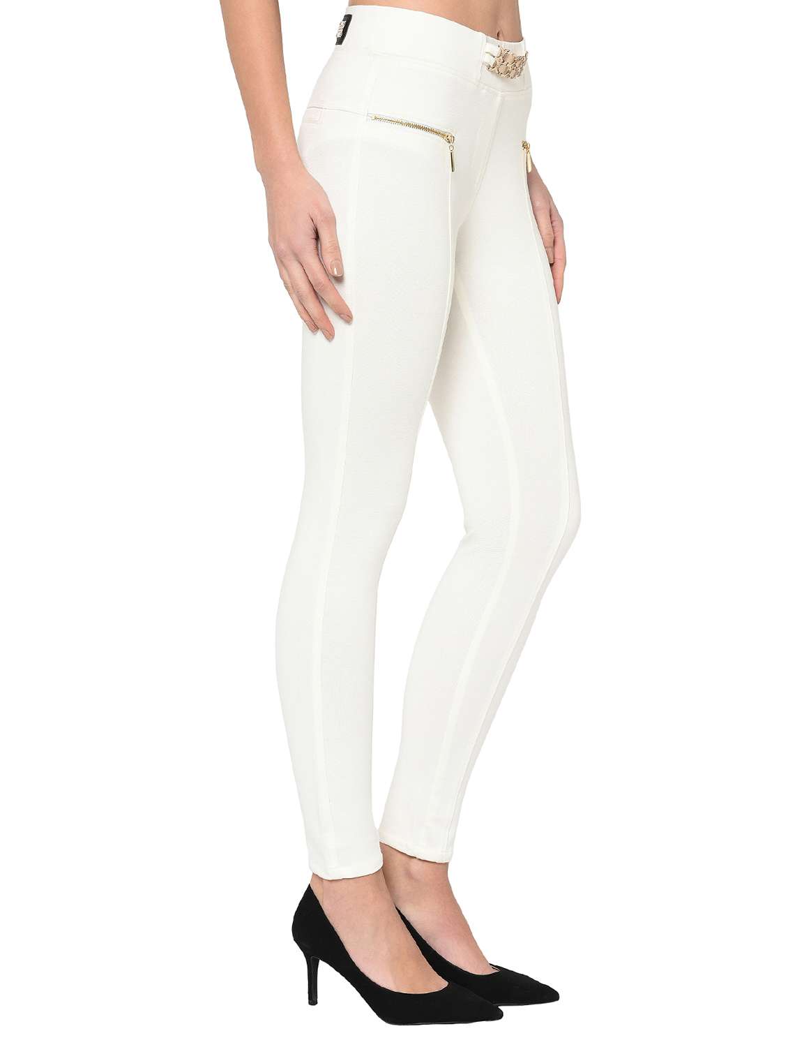 zipper detail high rise jegging - 15947348 - Standard Image - 1
