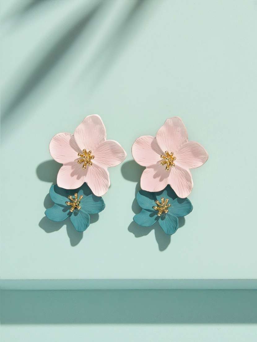 multi colored  drop earring