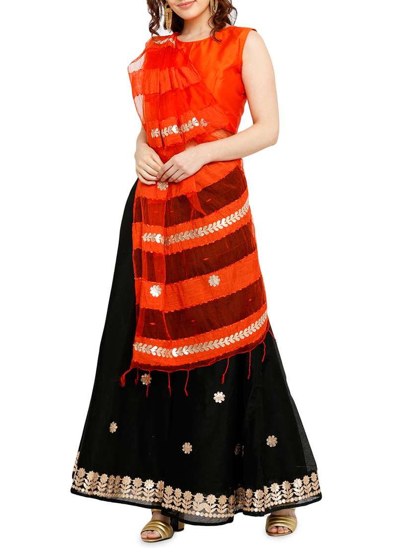 gota patti flared lehenga