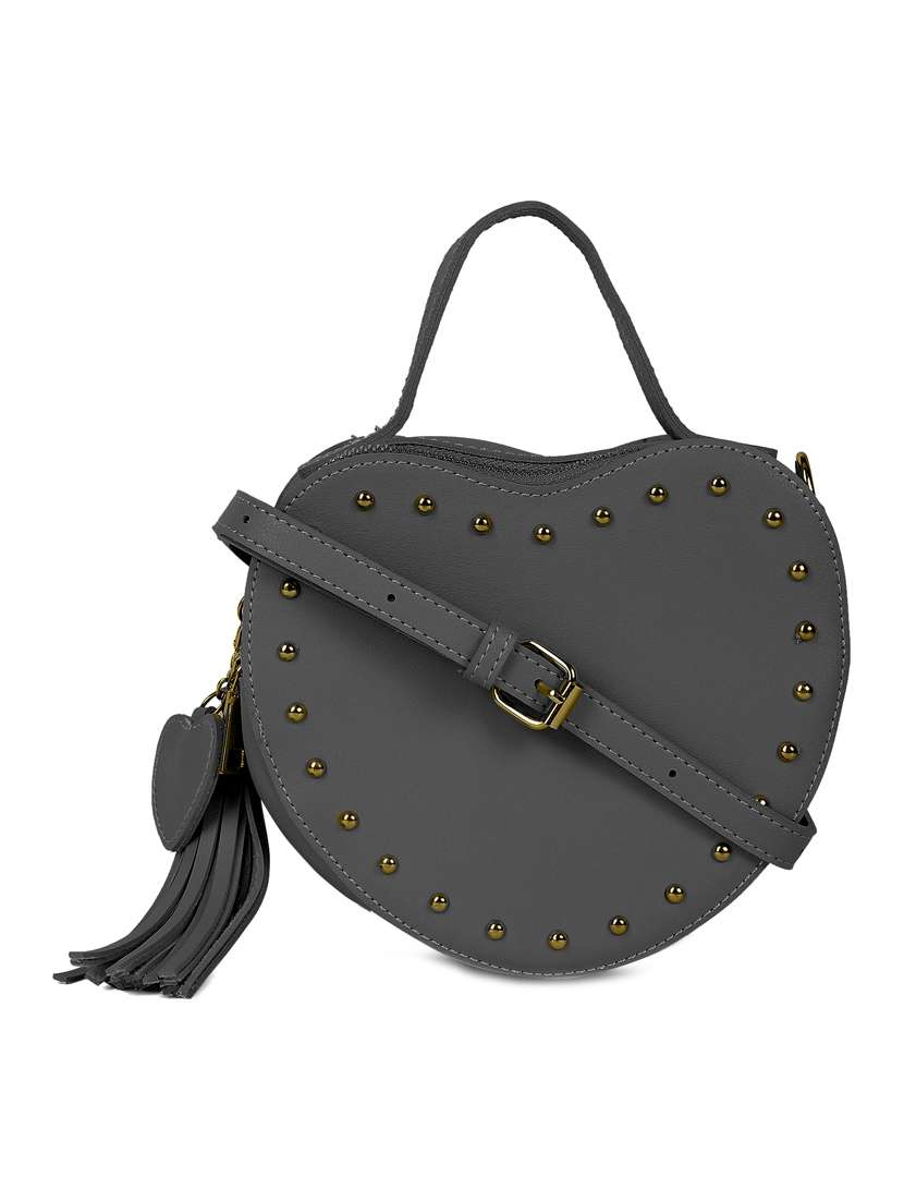 black leatherette (pu) sling bag